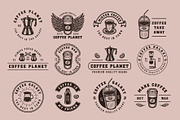 Vintage coffee emblems part 1, a Branding & Logo Template by AkimD (Thumbnail 3 of 4)