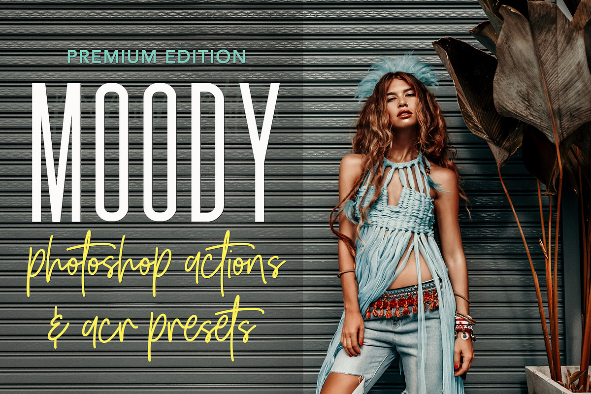 MOODY PHOTOSHOP ACTIONS ACR PRESETS, an Action Add-On by BeArt-Presets (Photo 1 of 15)