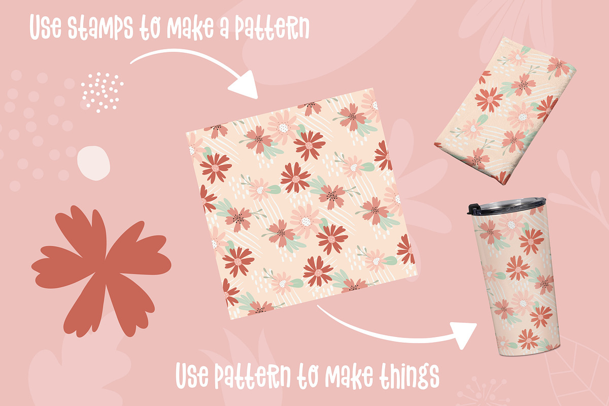 Abstract Floral Procreate Stamps, a Brush Add-On by Brushed Rose (Photo 2 of 4)
