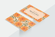 Peach Wild Rose PSD Business Card, a Business Card Template by Digital Space (Thumbnail 2 of 5)