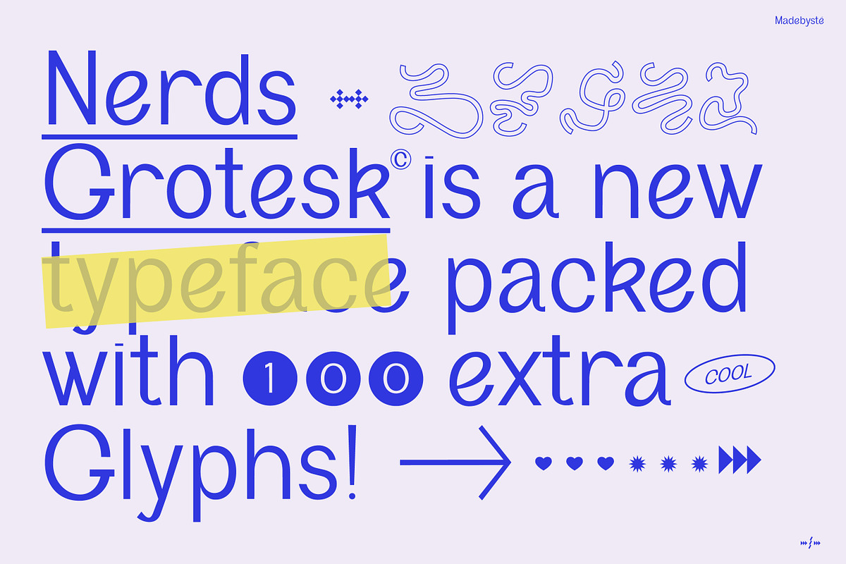 Nerds Grotesk, a Sans Serif Font by Madebysté. (Photo 11 of 13)