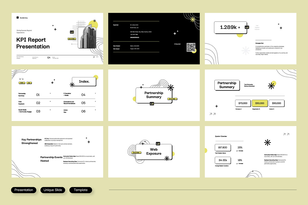 Bruttos - KPI Report Google Slides preview 2