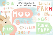 Kids Little Farm clipart & pattern, an Animal Illustration by ELFIVETROV DESIGN (Thumbnail 5 of 7)