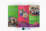 School Admission Trifold Brochure, a Brochure Template by retrographix (Thumbnail 1 of 5)