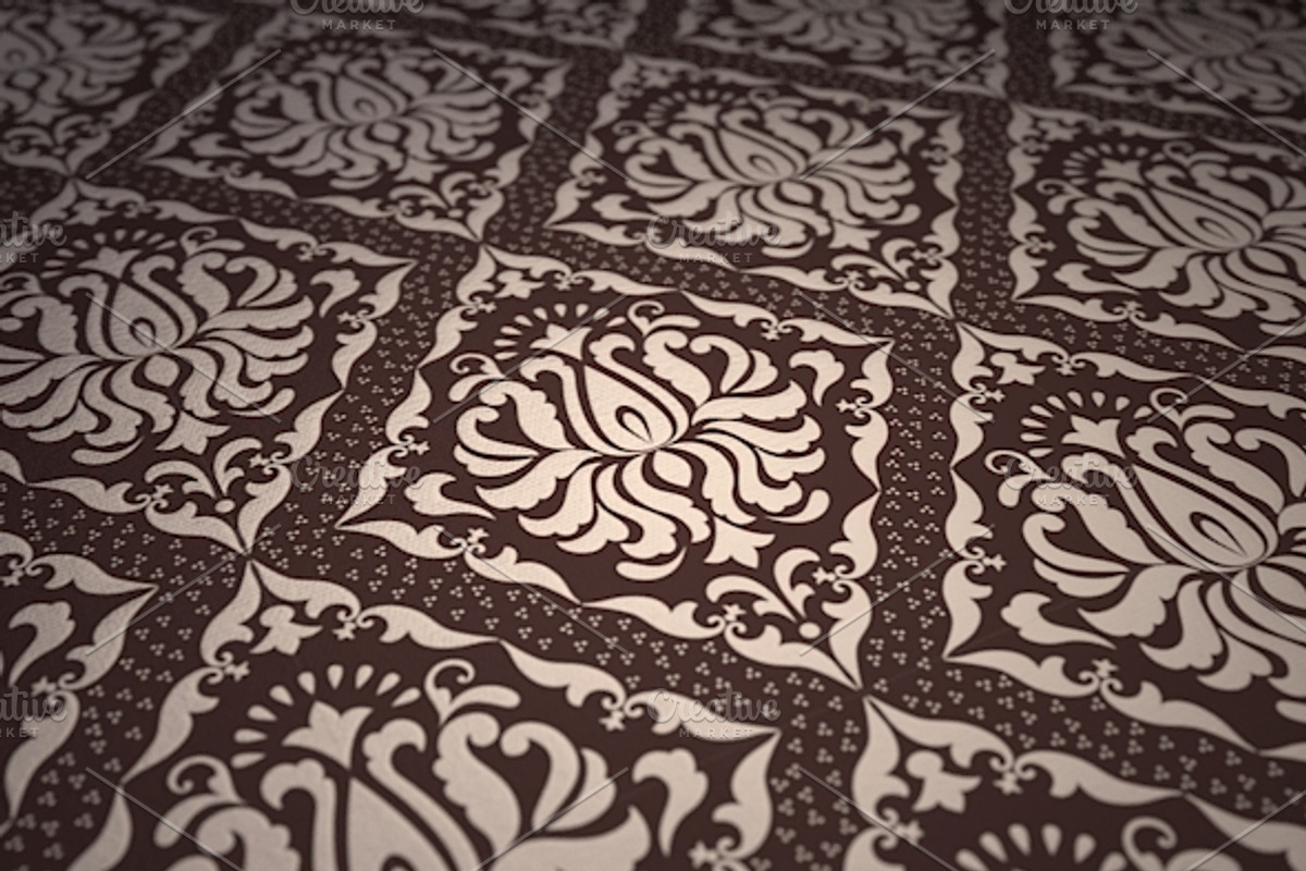 4 Vector Seamless Damask Patterns preview 4