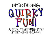 Quirky Fun - A Fun Hand LetteredFont, a Serif Font by Dez Custom Creations (Thumbnail 1 of 10)