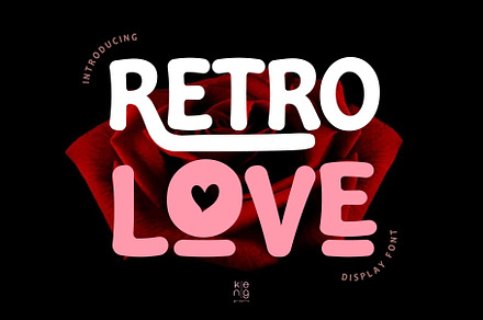 Retro Love Font, a Handwritten Font by KengGraphic