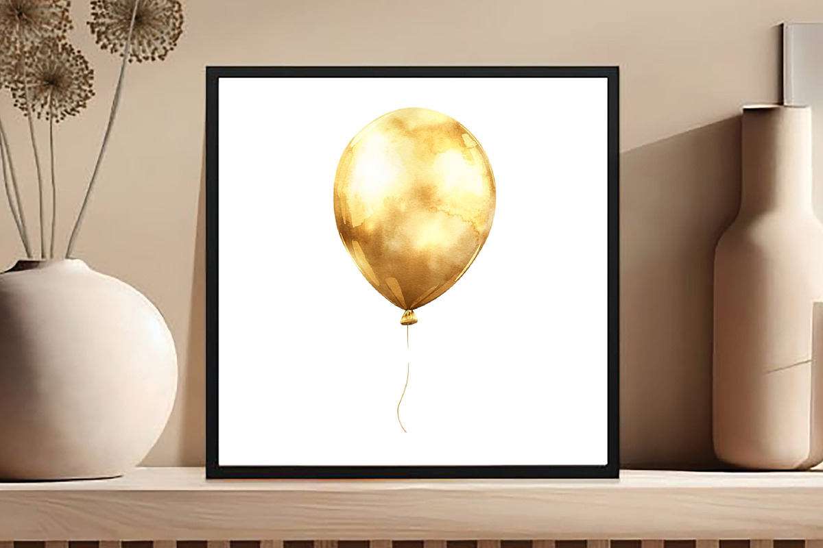 White and Gold Balloons Clipart, an Illustration by DreamCafeArt (Photo 5 of 7)