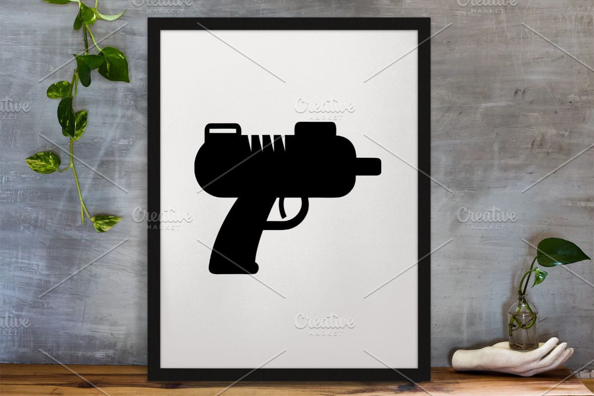 Water Gun Silhouette SVG, an Object Illustration by newminddesign (Photo 3 of 3)