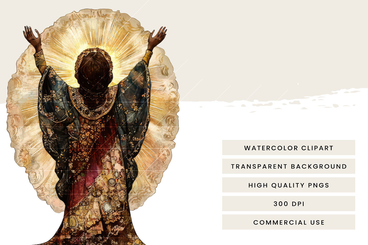 Watercolor Nativity Scene Clipart, a Person Illustration by Design Scotch (Photo 7 of 8)