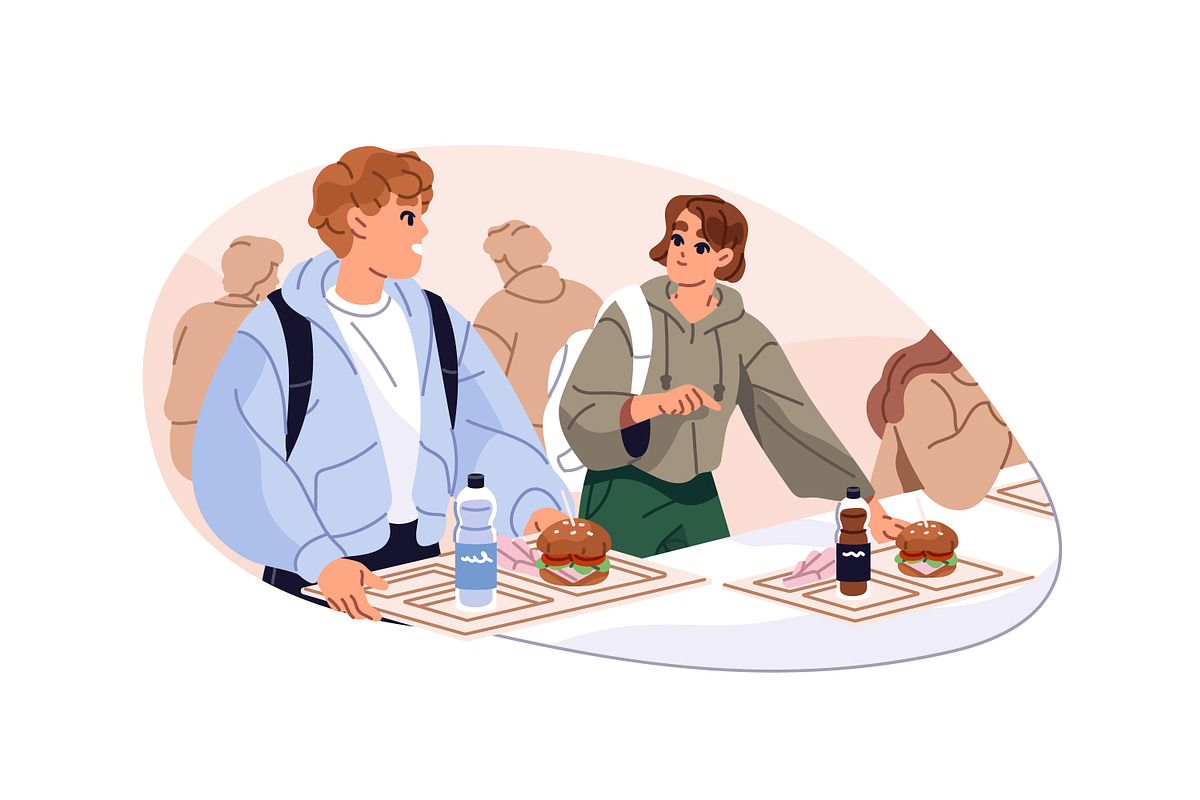 Students' life in university set, an Education Illustration by PaperTrident (Photo 2 of 9)