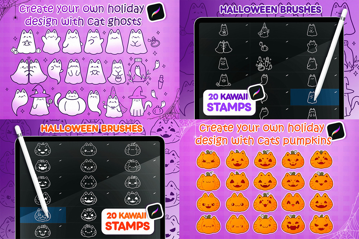 Procreate Halloween Bundle Brushes, a Brush Add-On by InkPrintsTattoo (Photo 2 of 6)