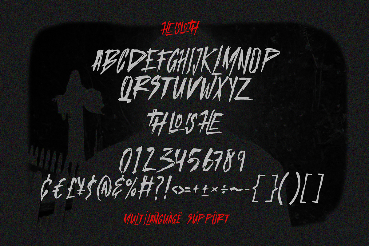 Heisloth Handmade Horor Brush Font, a Handwritten Font by Maulana Creative (Photo 5 of 7)