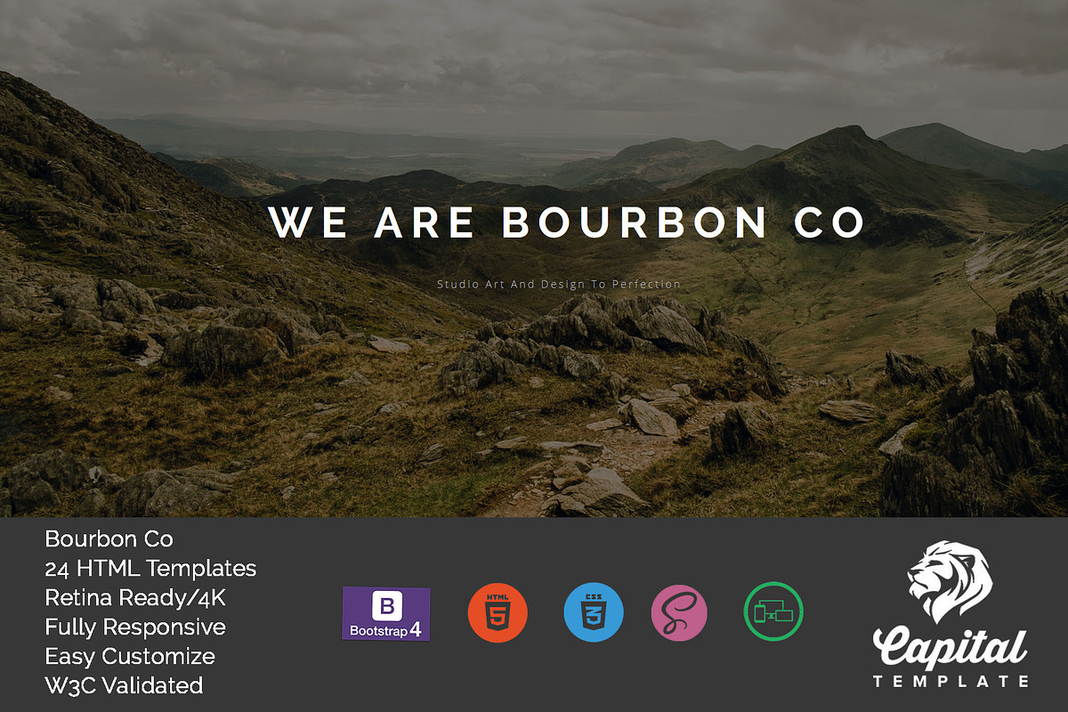 Bourbon One Page MultiPage Template, a HTML Template by CapitalTemplate (Photo 1 of 6)