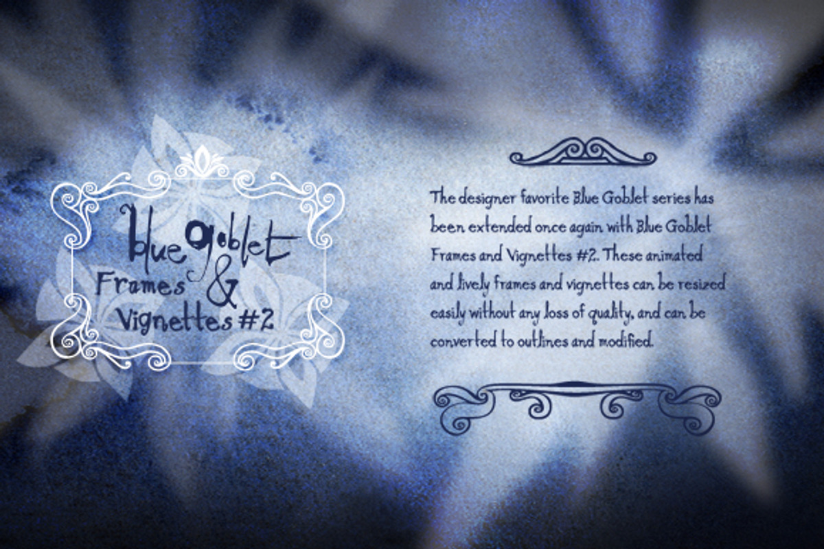 Blue Goblet Frames and Vignettes 2
