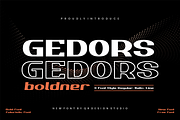 Gedors Boldner - Futuristic Font, a Sans Serif Font by QR Design Studio (Thumbnail 1 of 12)