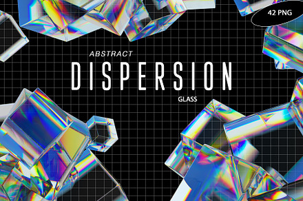 3D abstract dispersion glass