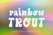 Rainbow Trout Bubble Font, a Handwritten Font by Kellie Jayne Studio (Thumbnail 1 of 10)