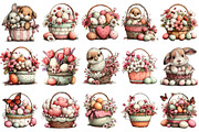 Whimsical Easter Egg Basket Clipart, an Illustration by OK Design (Thumbnail 3 of 6)