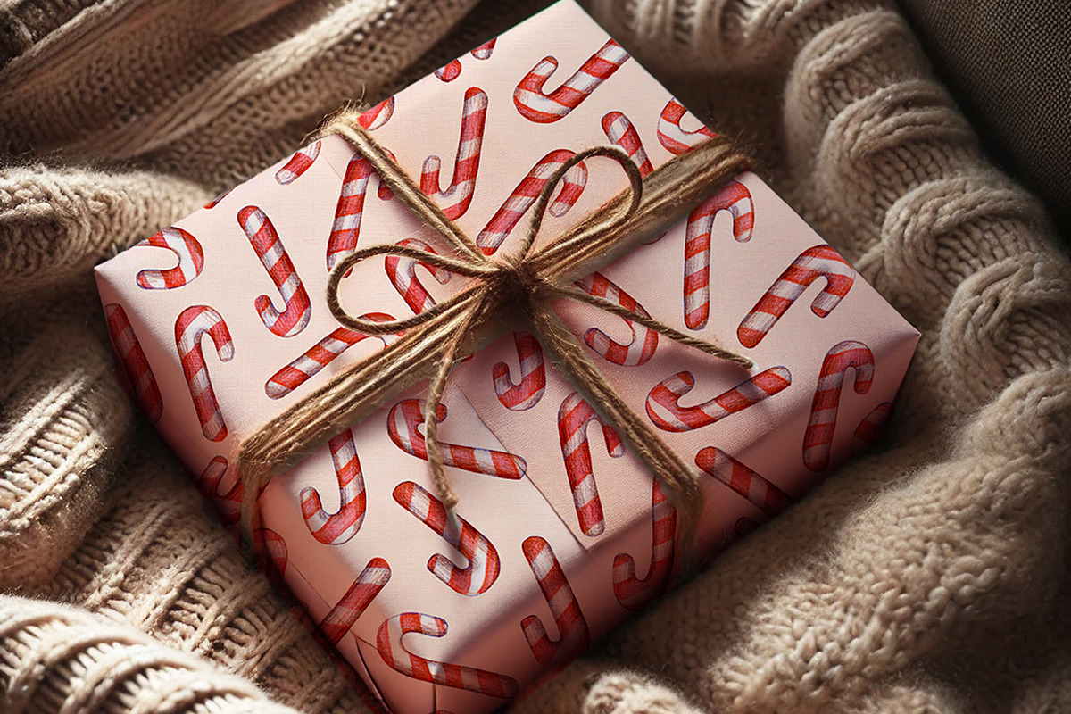 Christmas Candy seamless pattern, a Background Graphic by swiejko (Photo 2 of 4)