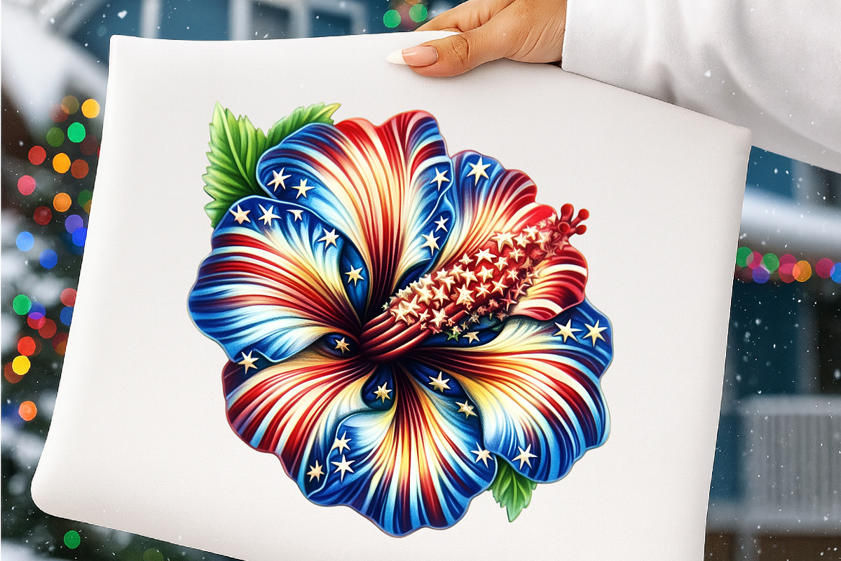 4th Of July Flowers Clipart, an Illustration by SinaCreation (Photo 7 of 9)
