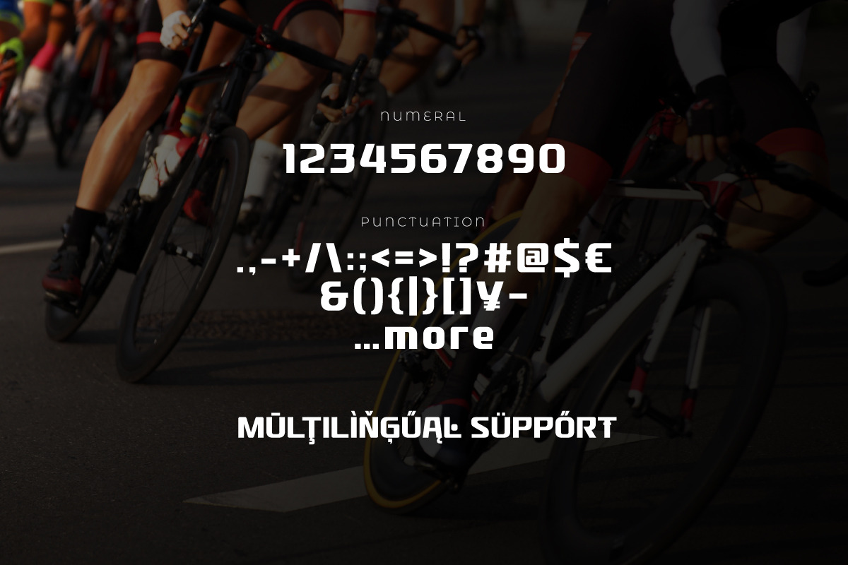 Pedal Track - Sport Bicycle, a Sans Serif Font by twinstd (Photo 11 of 11)
