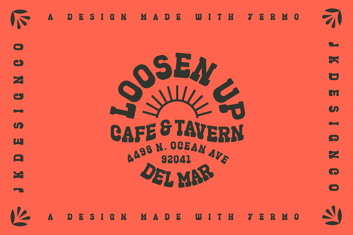 Yermo - A Laid Back Geo-Slab Font preview 7