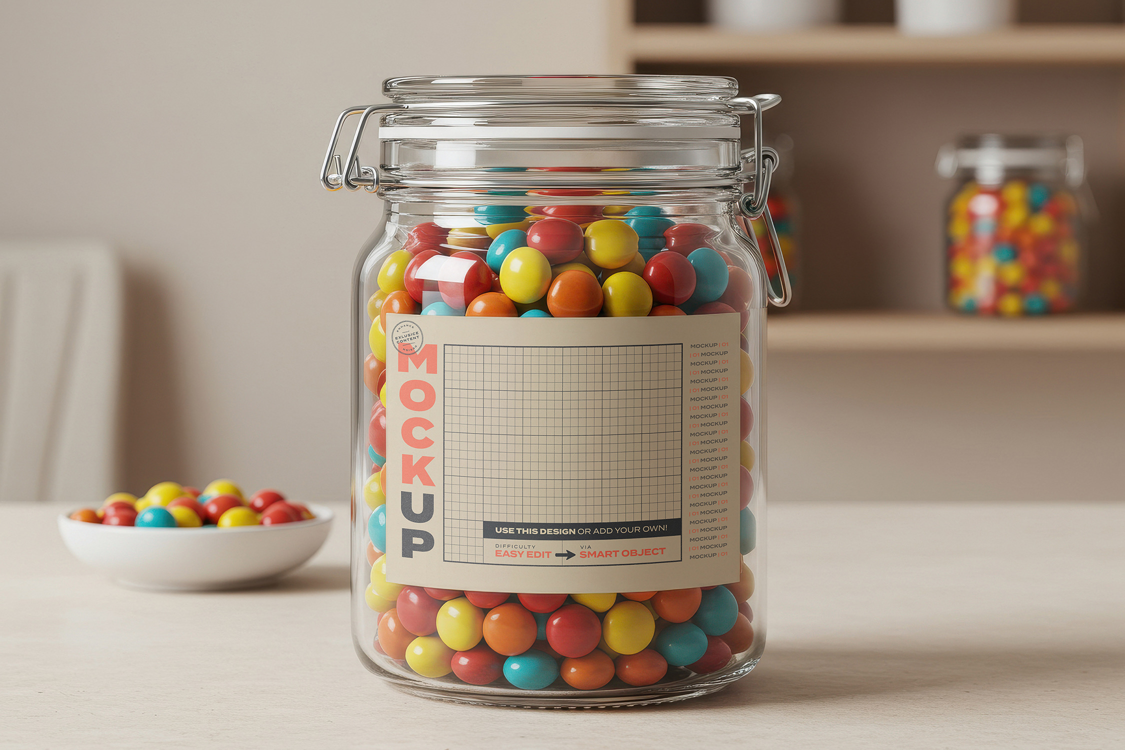 Candy Jar Label Mockup, a Mockup by Luuqas Design
