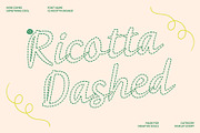 CS Ricotta Dashed, a Script Font by Craft Supply Co. (Thumbnail 1 of 8)
