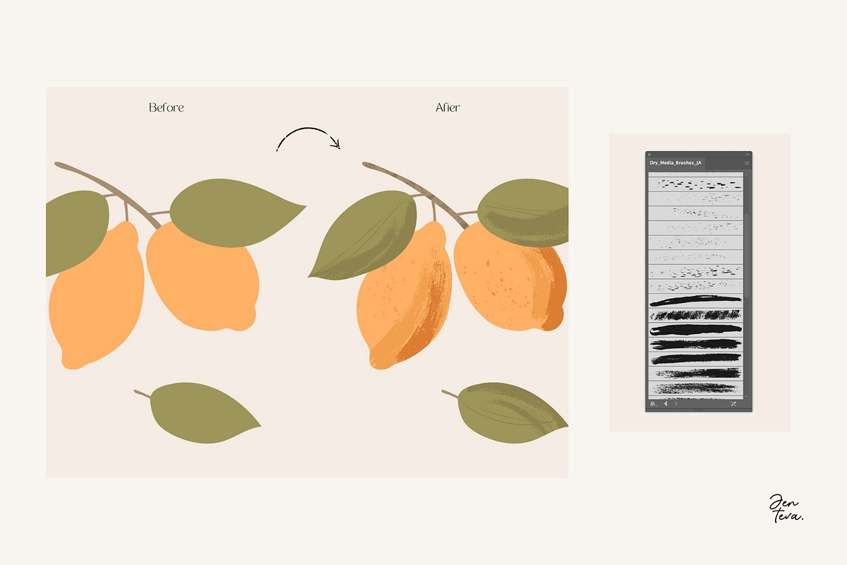 150 Illustrator Brush Bundle, a Brush Add-On by Jenteva Art (Photo 9 of 19)
