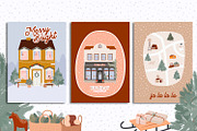 Snowy Village Christmas Collection, a Seasonal Illustration by Mio Buono (Thumbnail 4 of 19)
