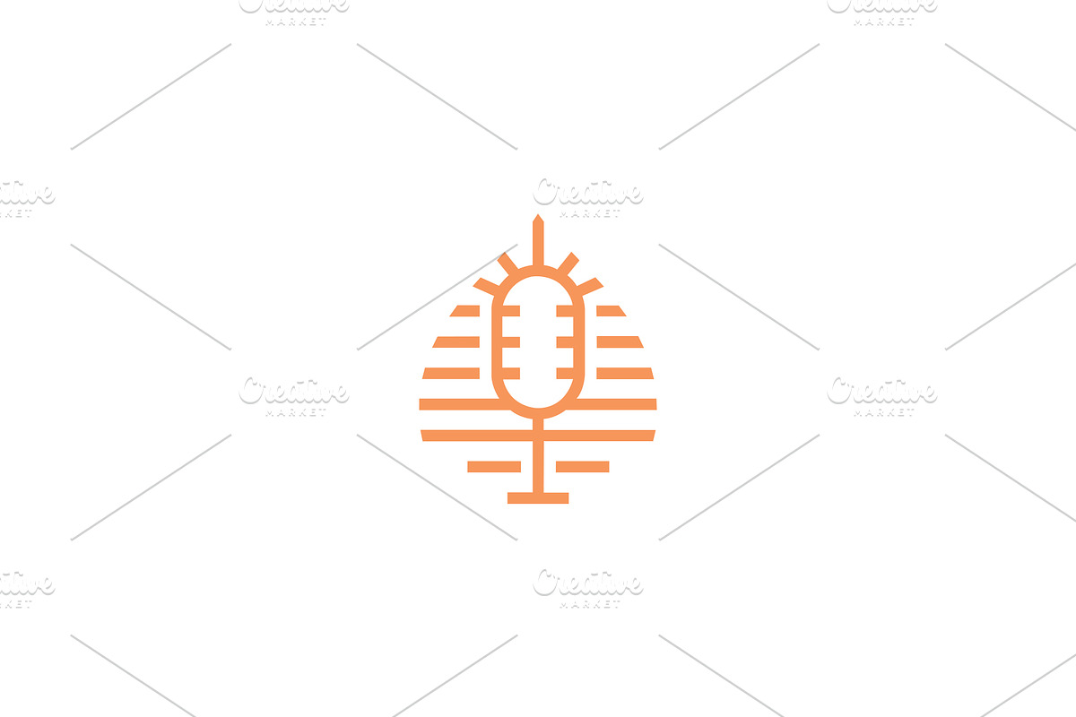Microphone Logo, a Branding & Logo Template by Creative_Graphic
