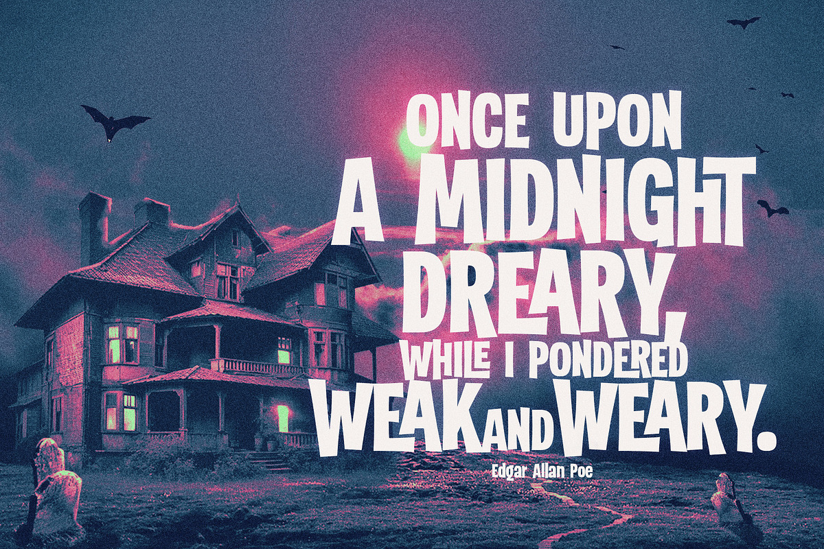Internight Typeface - for Halloween, a Sans Serif Font by wubstudio (Photo 9 of 10)