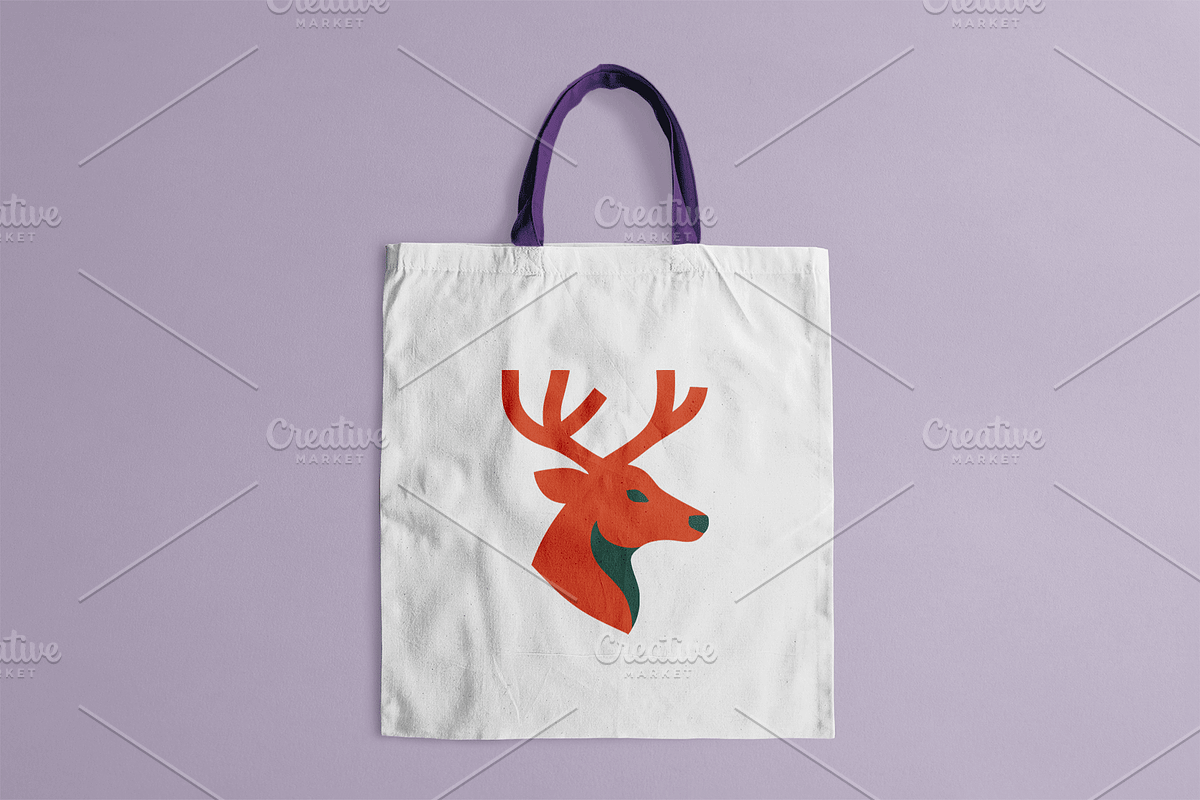 Minimalist Red Stag Head, a Branding & Logo Template by Vectorium Studio (Photo 2 of 2)