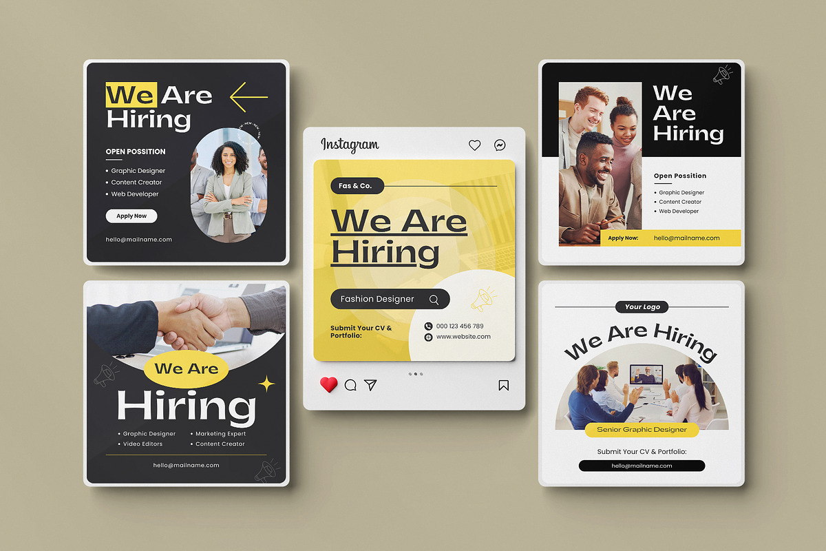 Canva We Are Hiring Job Vacancy Post, a Social Media Template by Pixelpick (Photo 2 of 5)