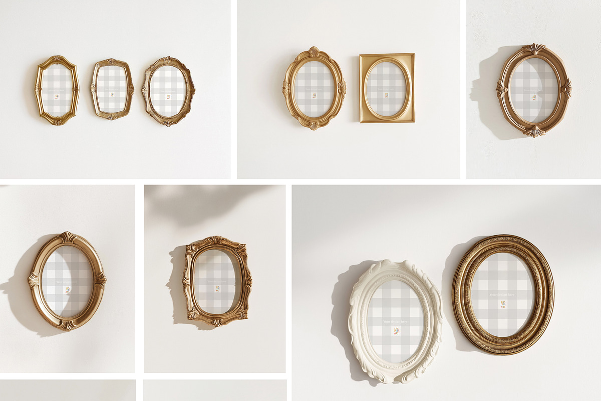 Golden Elegance Vintage Frame Mockup, a Product Mockup by NikiArts (Photo 4 of 10)