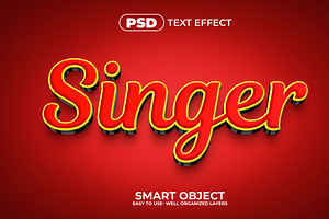 Singer 3D Editable Psd Text Effect