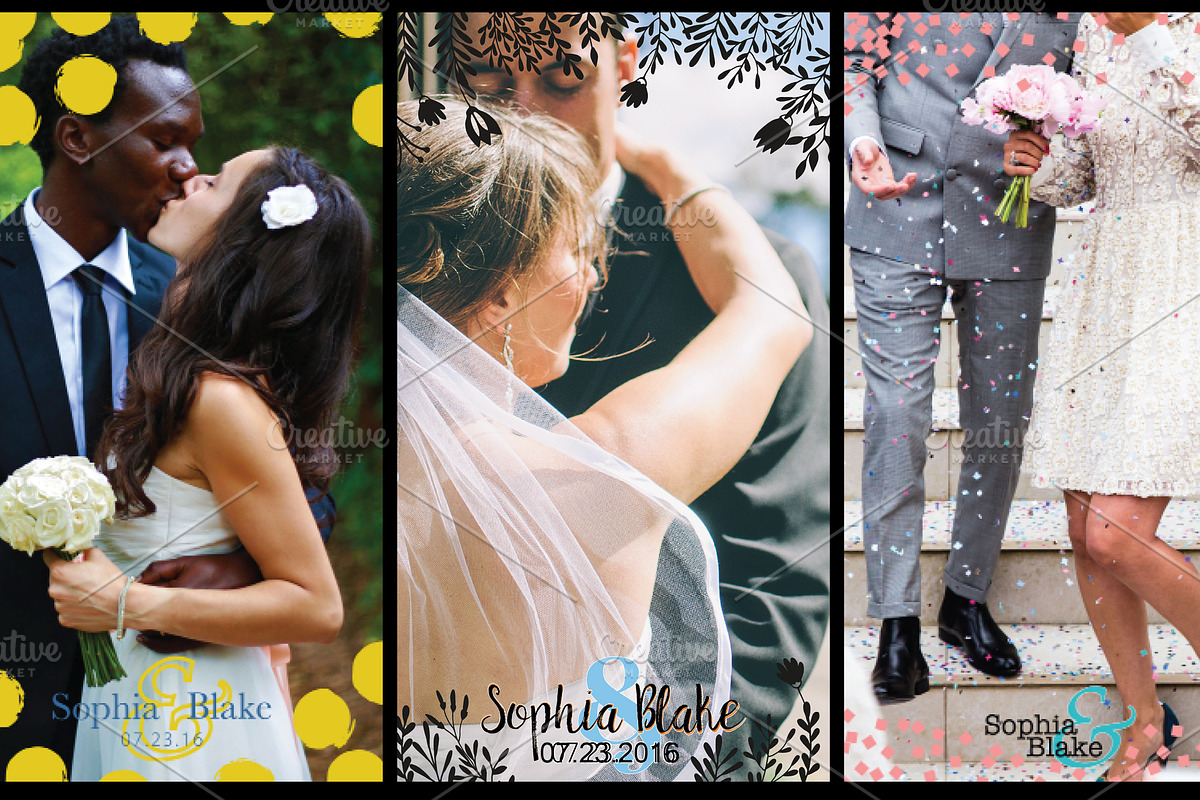 8 Modern Wedding Geofilters Pack, a Social Media Template by Uno Bello Design Studio (Photo 3 of 4)