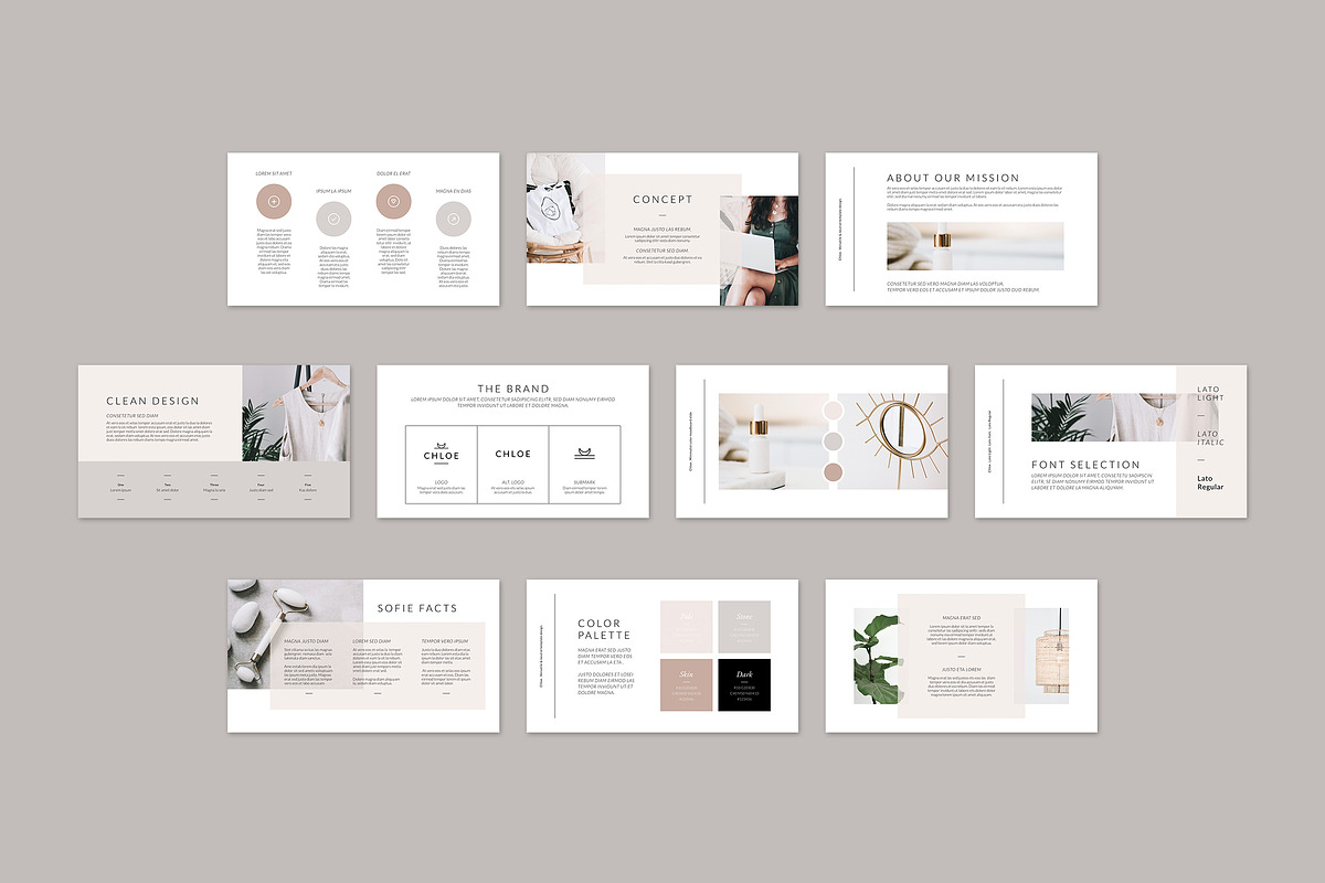 CHLOE Keynote Brand Guidelines, a Presentation Template by AgataCreate (Photo 5 of 13)