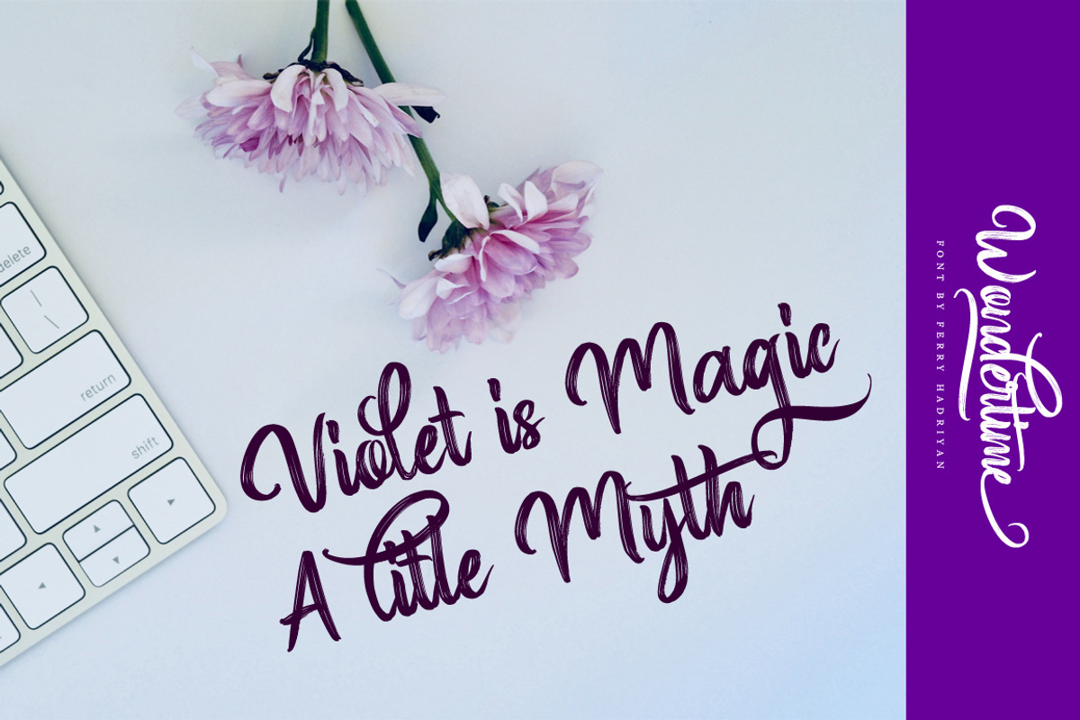 Wondertime - Handwriting Script Font preview 3