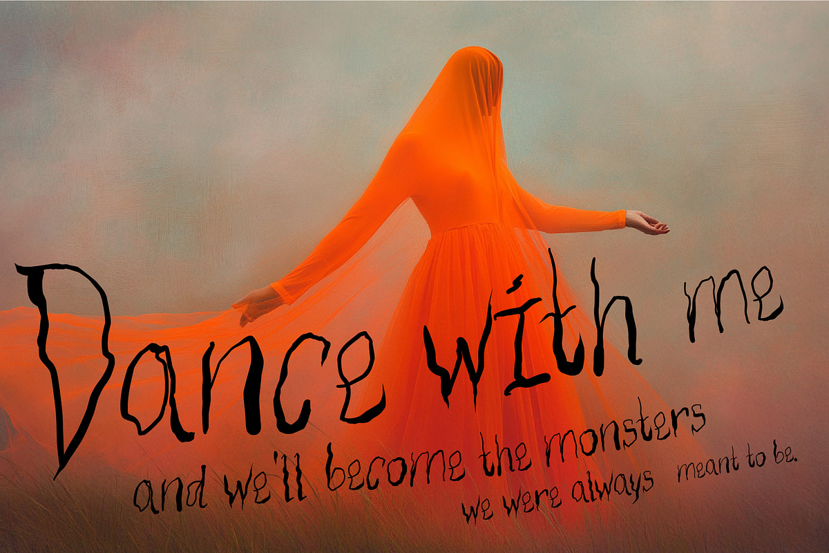 Scratched Stories - Halloween Script, a Handwritten Font by Struvictory.art (Photo 4 of 9)
