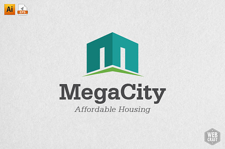Mega City Real Estate Logo Template