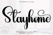 Stayhome, a Handwritten Font by FreshTypeINK (Thumbnail 1 of 7)