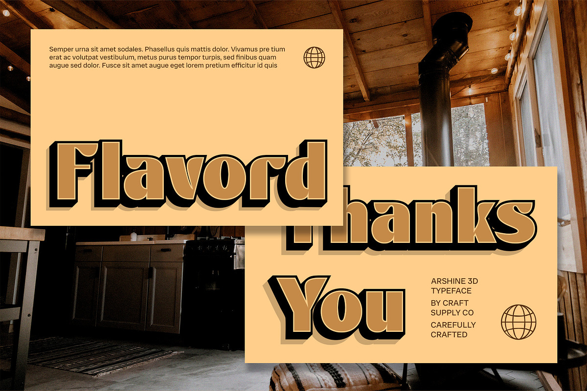 Arshine 3D, a Sans Serif Font by Craft Supply Co. (Photo 7 of 8)