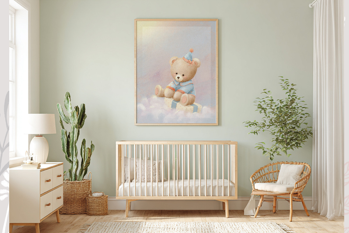 Baby Shower clipart Print & Poster, an Animal Illustration by AlenaVlasko stock Market (Photo 4 of 4)