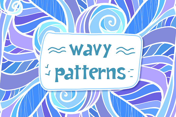 12 Ornate Wavy Seamless Patterns