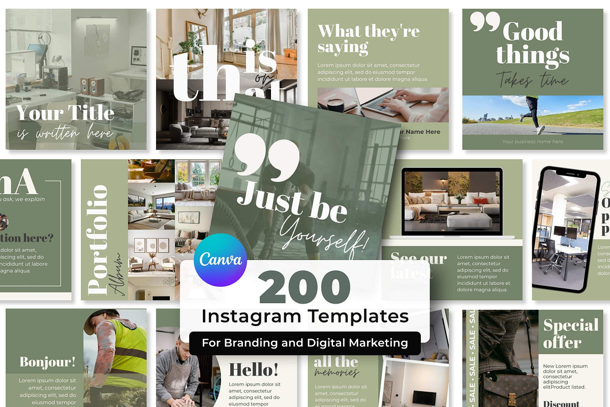 Soft Botanical Instagram Template, a Social Media Template by Everyday Perfection (Photo 1 of 8)