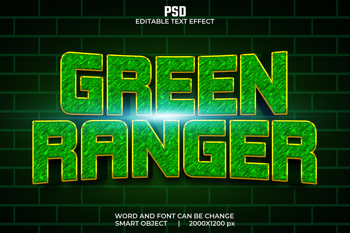 Ranger 3d Psd Text Effect, a Layer Style Add-On by bdrobin | Creative ...