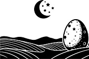 Night Landscape Egg Silhouette Bundl, an Illustration by Designs_River (Thumbnail 12 of 22)