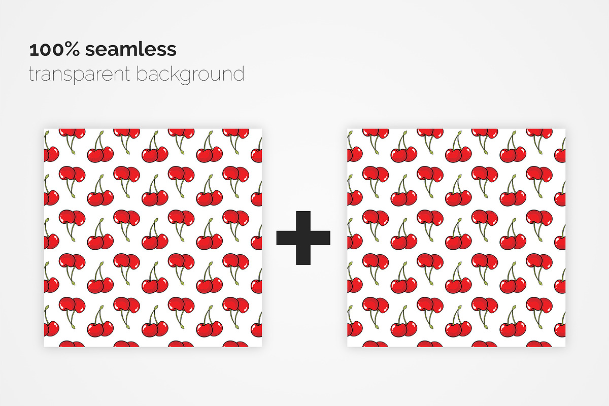 Cherry Seamless Patterns, a Pattern Graphic by 3Y_Design (Photo 3 of 6)